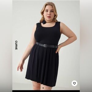 Cider Black Sleeveless Mini Dress